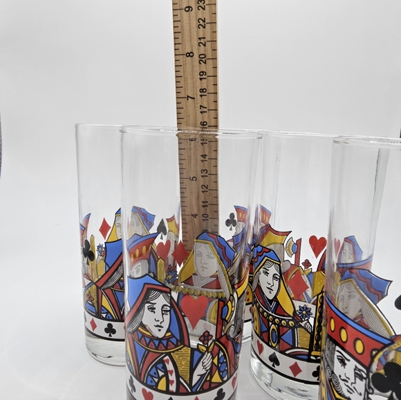 Colorful Playing Card Themed Glasses, Set Of 5 - Picture 5 of 5